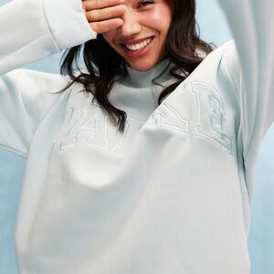 PARKE Monochrome Varsity Mock Neck Artic